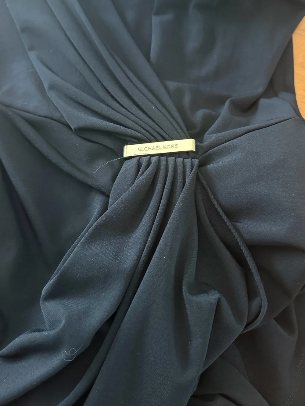 Brand New Michael Kors Sleeveless Wrap Little Black Cocktail Dress Size Small